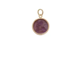 18K Classic Cherub Violet Italian Glass Charm