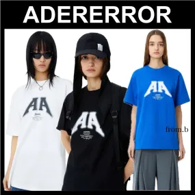 ADERERROR  |Crew Neck Unisex Street Style Plain Cotton Short Sleeves