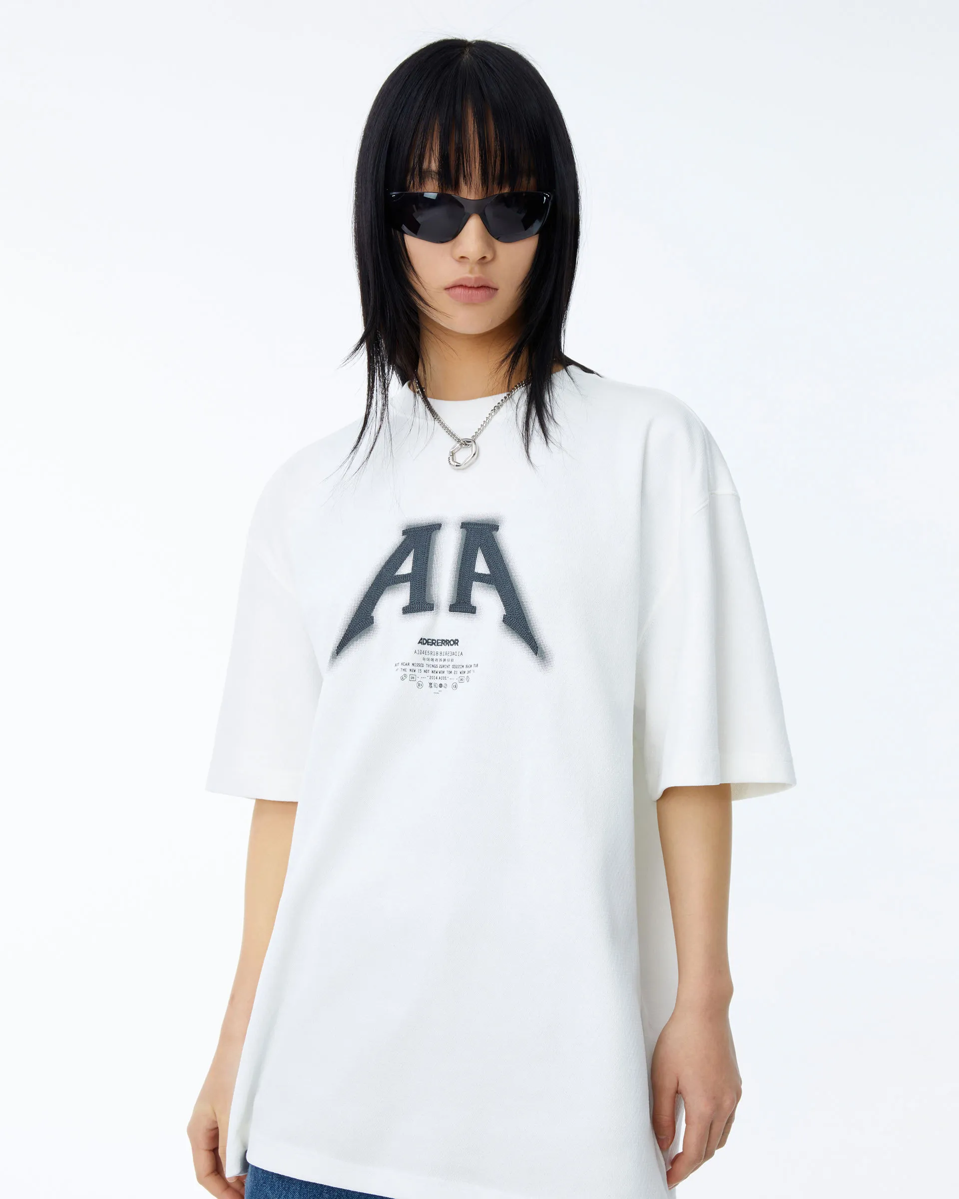 ADERERROR  |Crew Neck Unisex Street Style Plain Cotton Short Sleeves