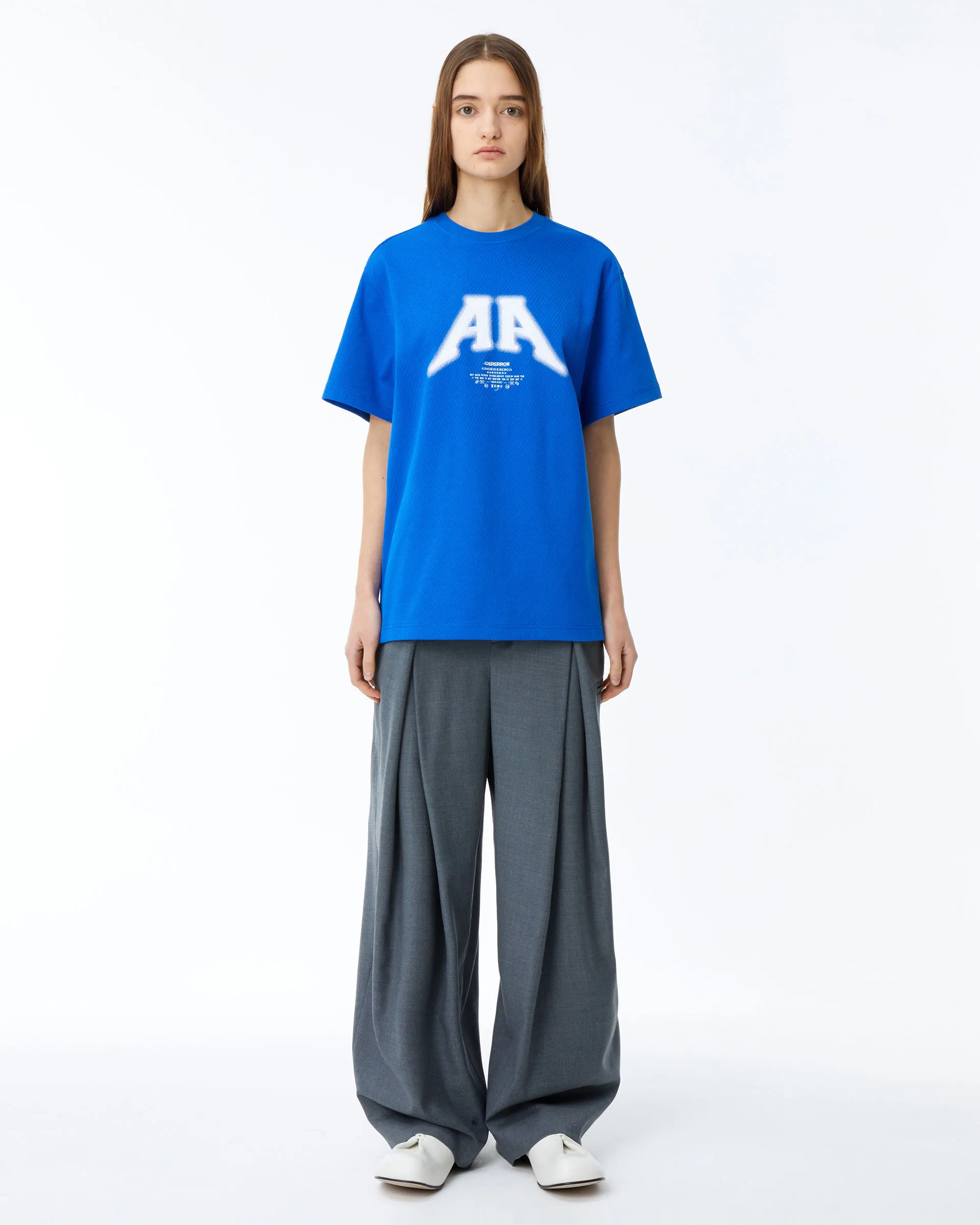 ADERERROR  |Crew Neck Unisex Street Style Plain Cotton Short Sleeves