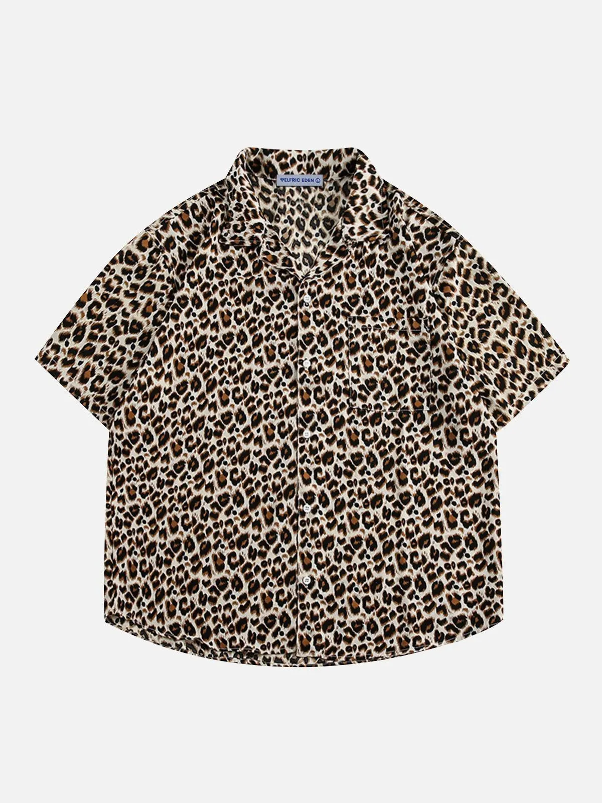 Aelfric Eden  |Leopard Patterns Unisex Short Sleeves Oversized Shirts