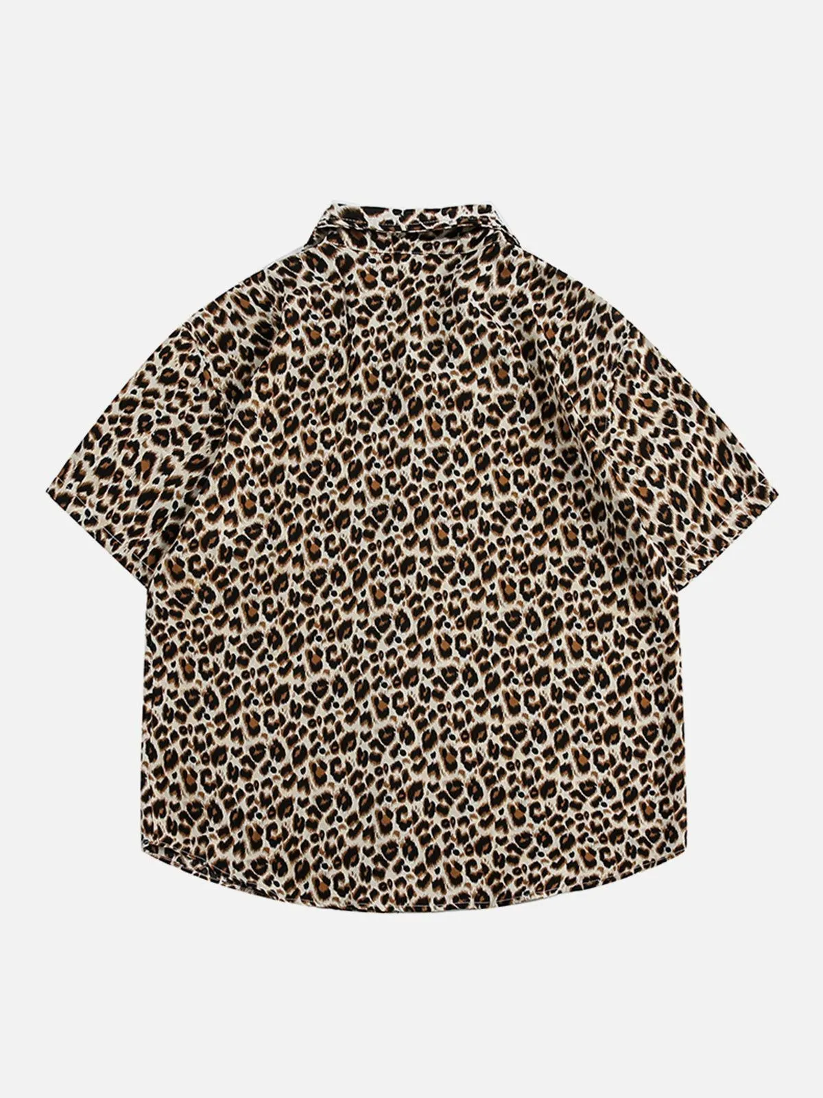 Aelfric Eden  |Leopard Patterns Unisex Short Sleeves Oversized Shirts