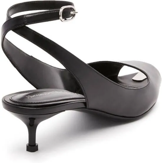 Alexander McQueen Punk 40mm leather sandals Black