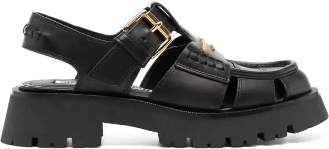 Alexander Wang Carter caged leather sandals Black