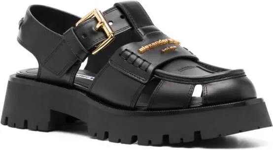 Alexander Wang Carter caged leather sandals Black