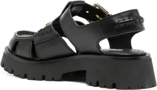 Alexander Wang Carter caged leather sandals Black