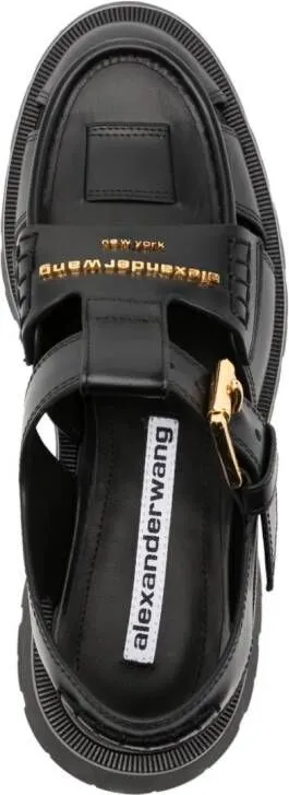 Alexander Wang Carter caged leather sandals Black