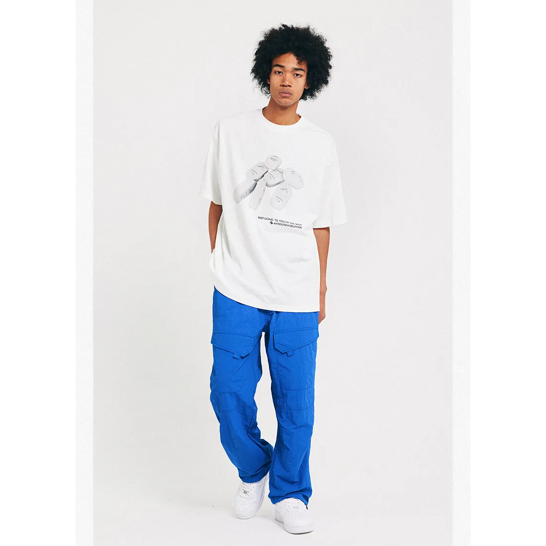 ANTIDOTE  |Crew Neck Unisex Street Style Cotton Short Sleeves Oversized