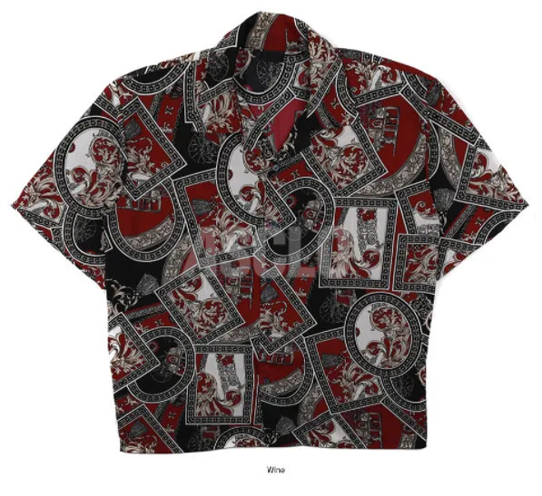 ASCLO  |Unisex Street Style Short Sleeves Oversized Printed Shirt