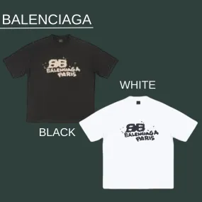 BALENCIAGA  |Crew Neck Unisex Short Sleeves Oversized Logo Luxury