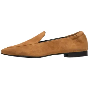 Bianco Tracy Suede Cognac Loafers