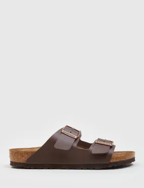 Birkenstock Arizona Leather Sandals (Regular) - Dark Brown