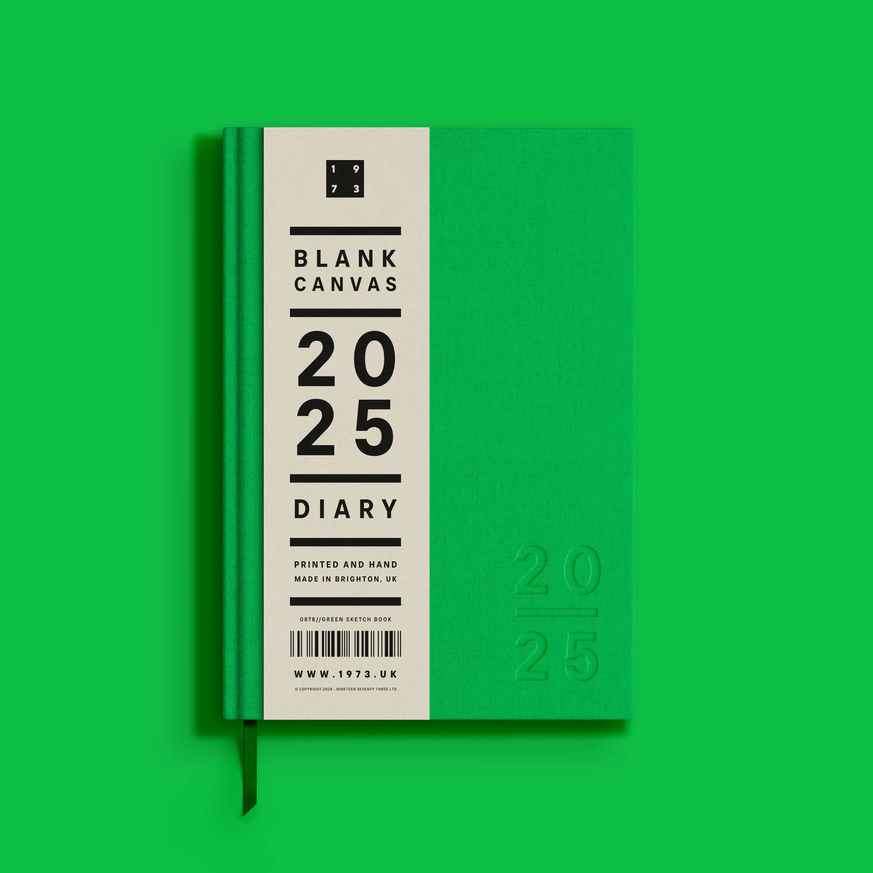 Blank Canvas Green 2025 Diary