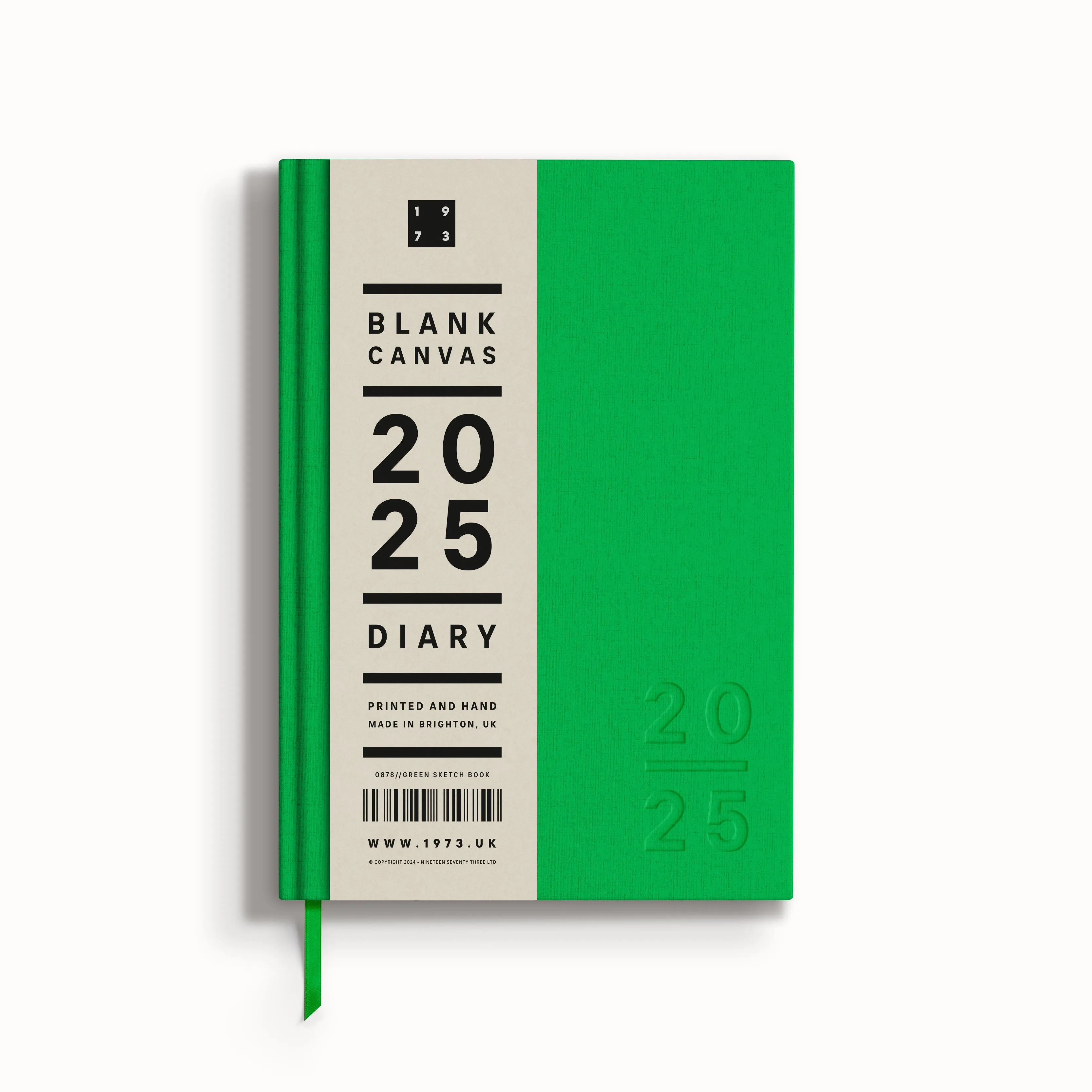 Blank Canvas Green 2025 Diary