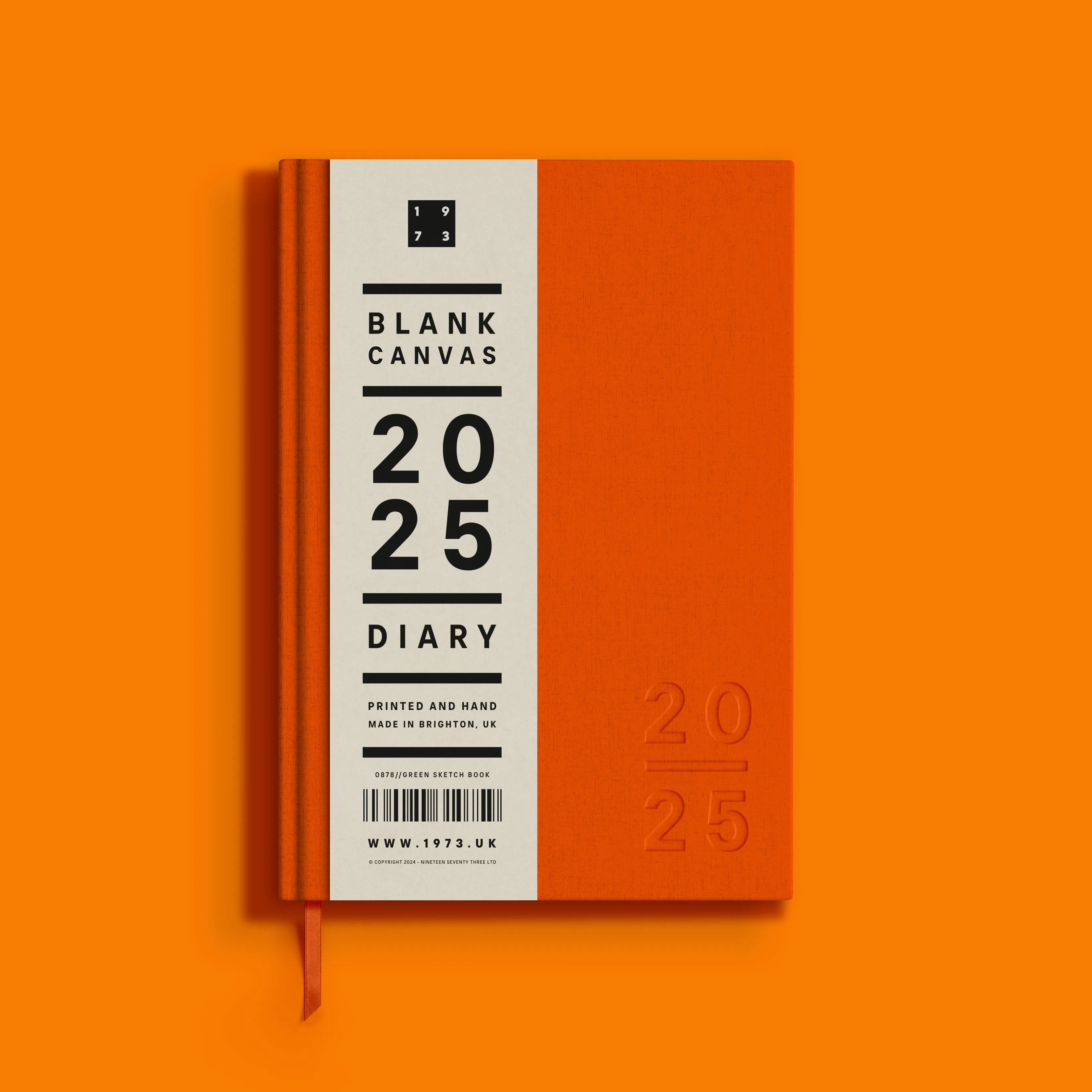 Blank Canvas Orange 2025 Diary