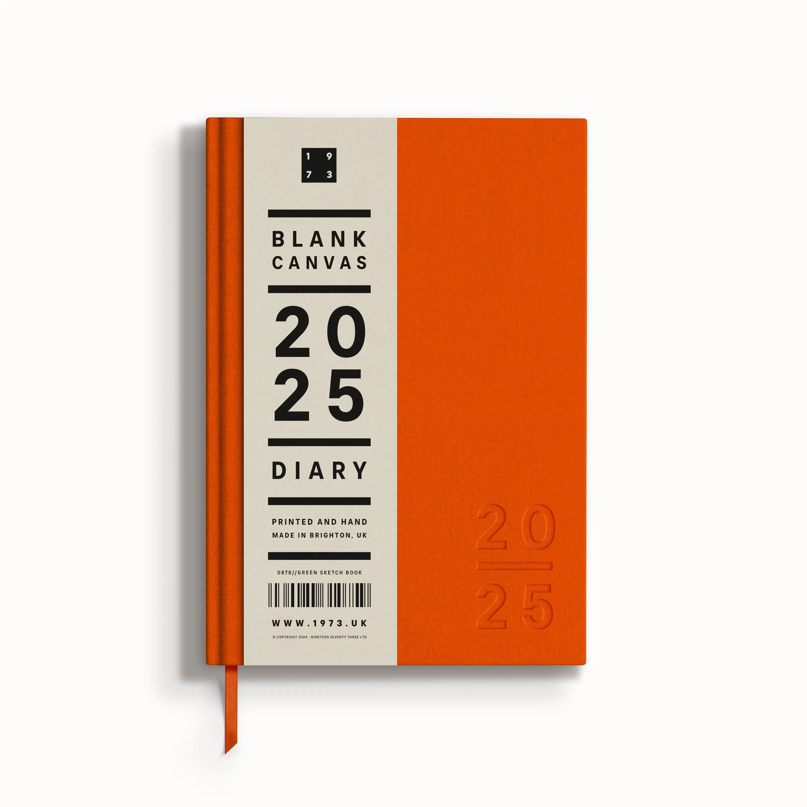 Blank Canvas Orange 2025 Diary