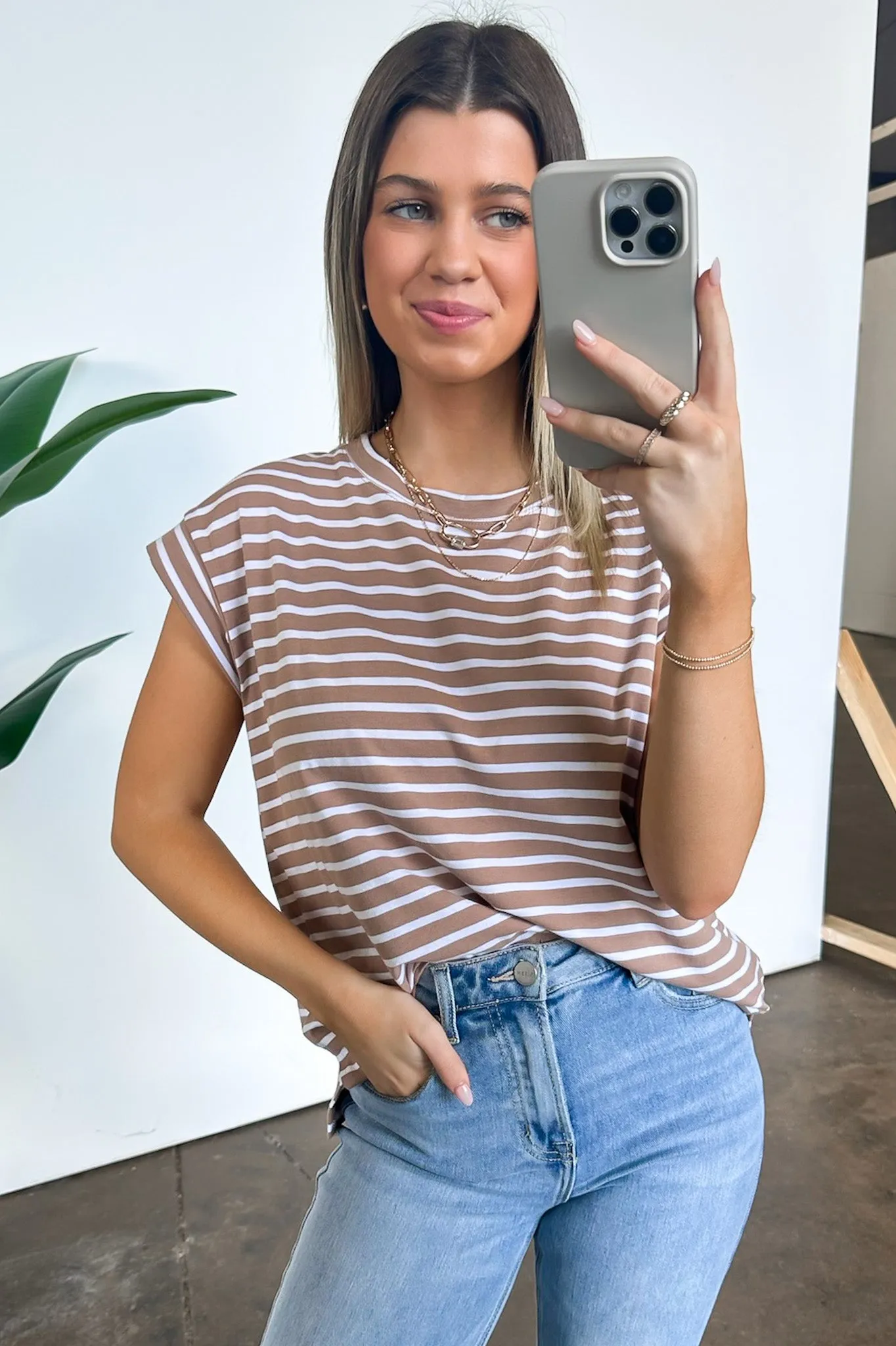 Brecklyn Relaxed Fit Striped Top