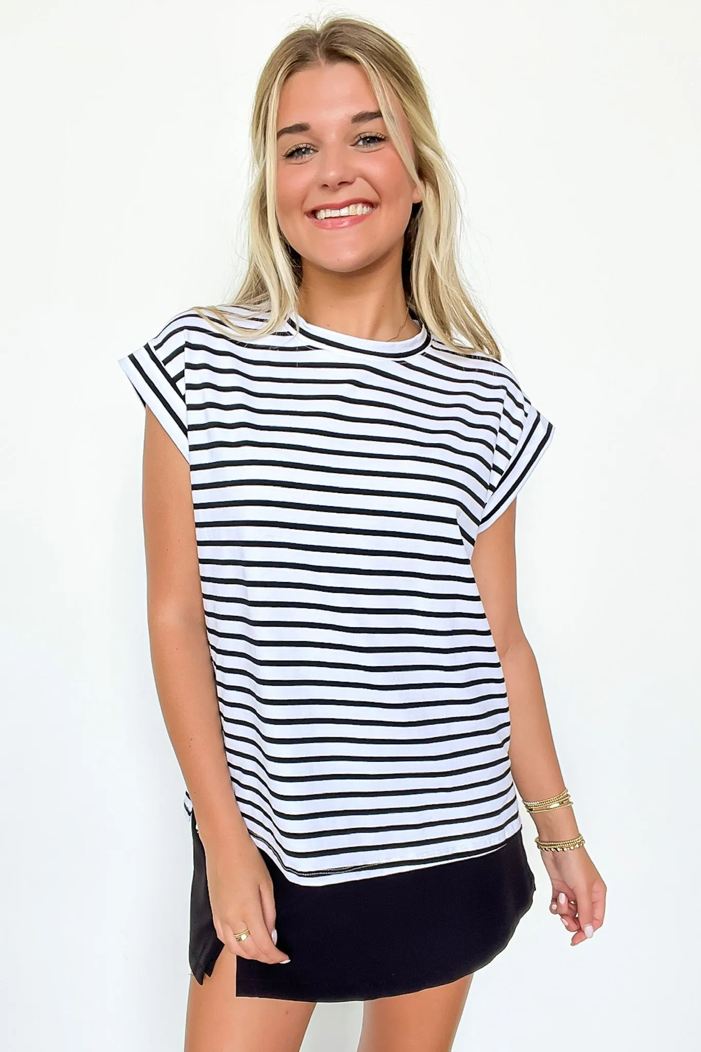 Brecklyn Relaxed Fit Striped Top