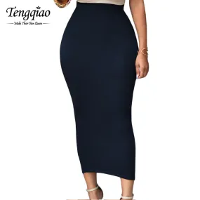 Casual  Long  Skirt Black High Waist Long Tight Maxi Skirts For Maxi Pencil Long Skirt High Waist SM6