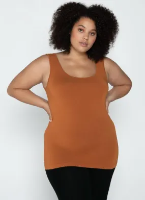 C'est Moi Bamboo Plus Size Tank In Ginger