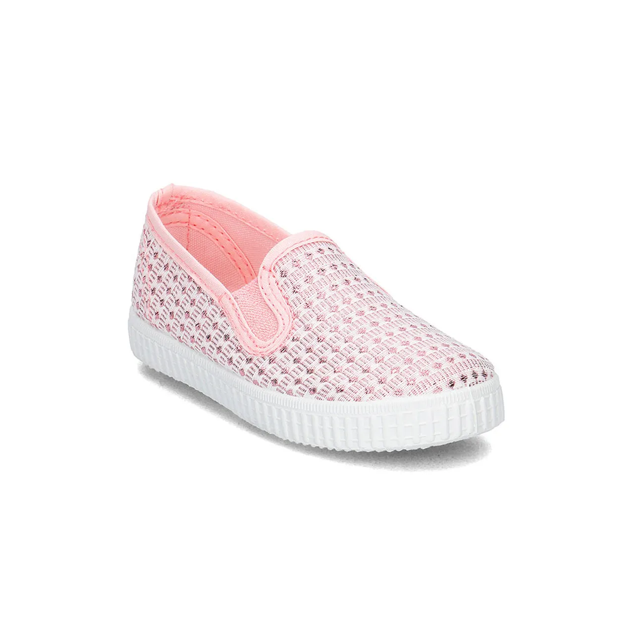 Cienta Crochet Slip-On Sneakers Pink 