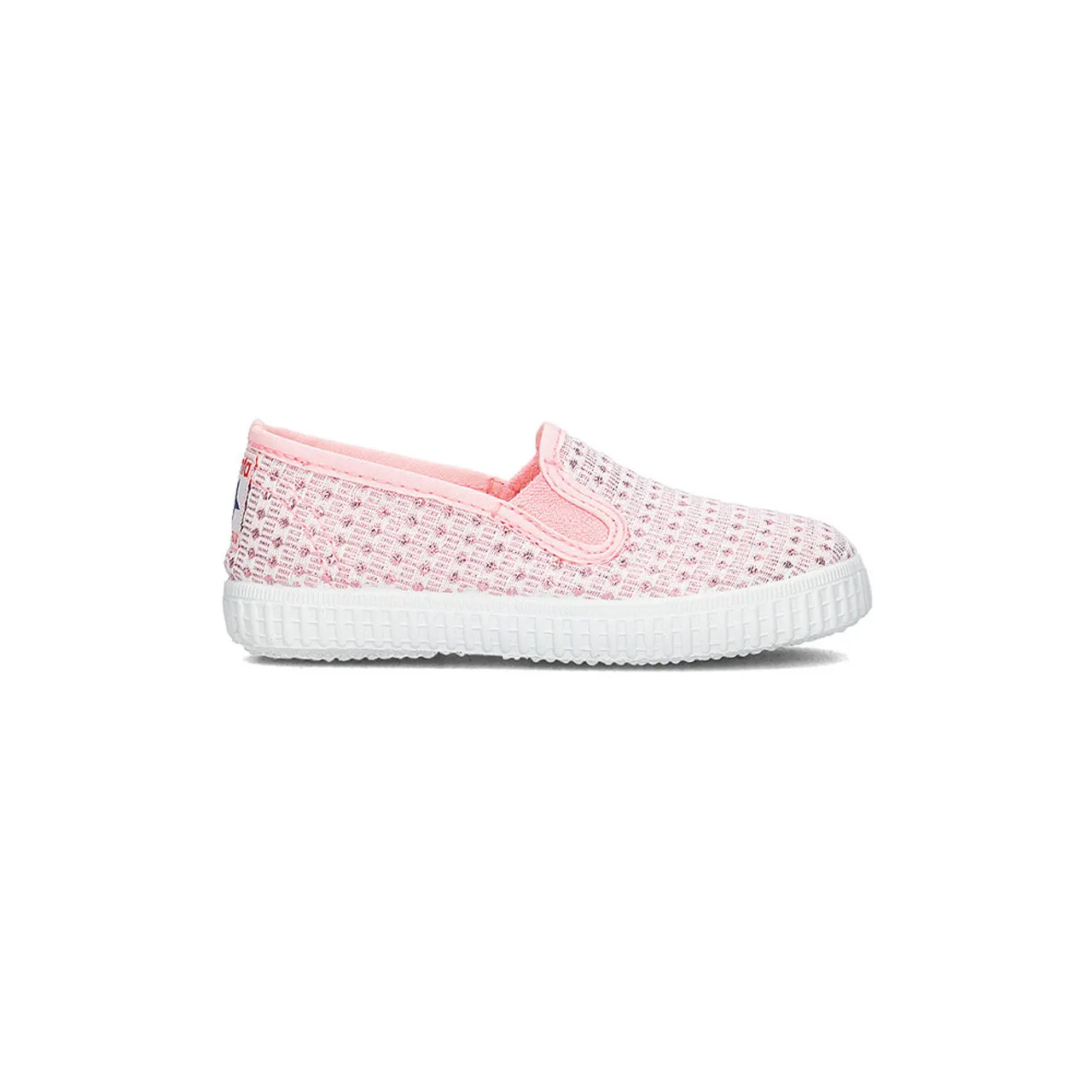 Cienta Crochet Slip-On Sneakers Pink 