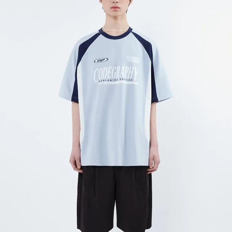 Code graphy  |Unisex Street Style Plain Cotton Oversized Logo T-Shirts