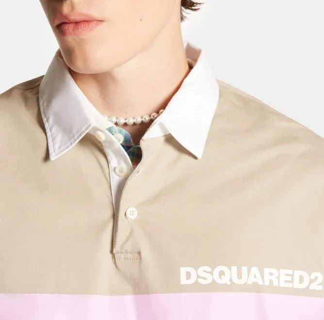 D SQUARED2  |Stripes Street Style Long Sleeves Cotton Oversized Logo