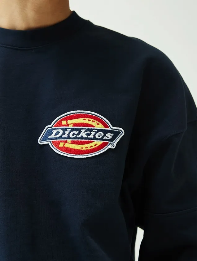 Dickies  |Unisex U-Neck Long Sleeves Oversized Logo Sweatshirts