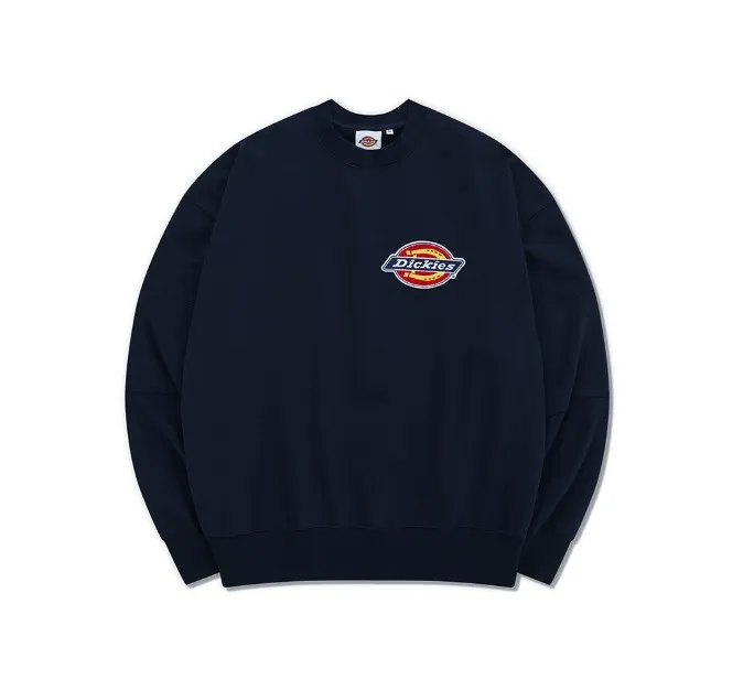 Dickies  |Unisex U-Neck Long Sleeves Oversized Logo Sweatshirts