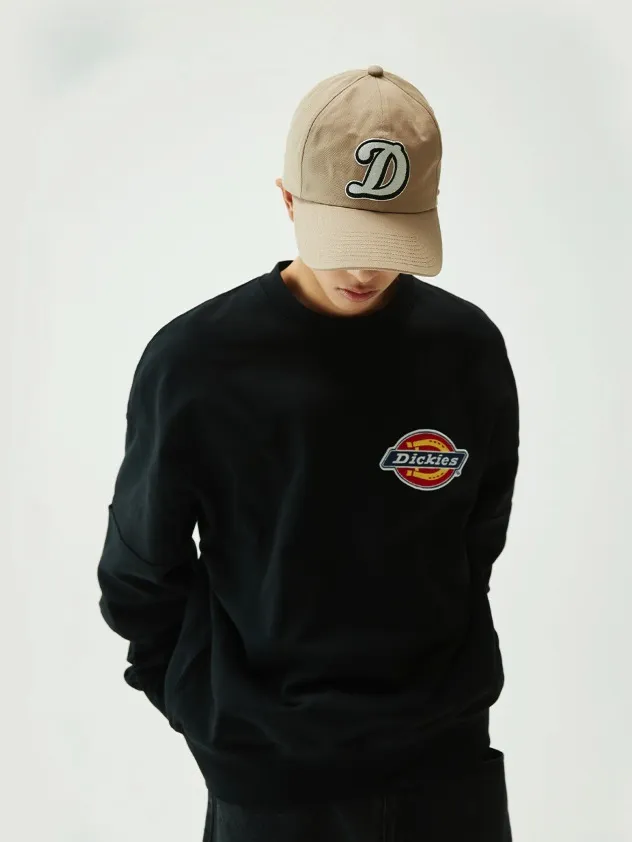 Dickies  |Unisex U-Neck Long Sleeves Oversized Logo Sweatshirts