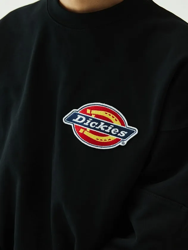 Dickies  |Unisex U-Neck Long Sleeves Oversized Logo Sweatshirts