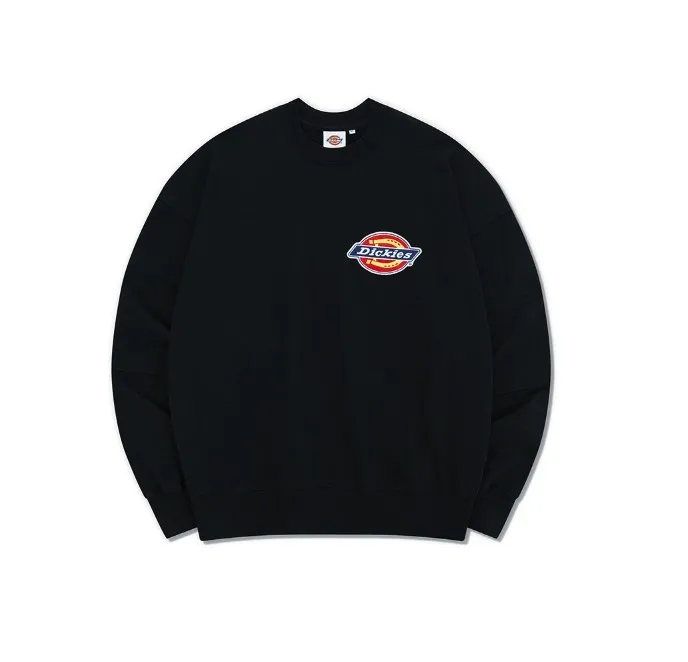 Dickies  |Unisex U-Neck Long Sleeves Oversized Logo Sweatshirts