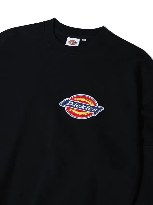 Dickies  |Unisex U-Neck Long Sleeves Oversized Logo Sweatshirts