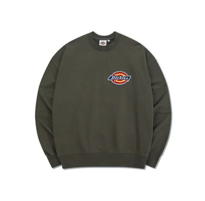 Dickies  |Unisex U-Neck Long Sleeves Oversized Logo Sweatshirts