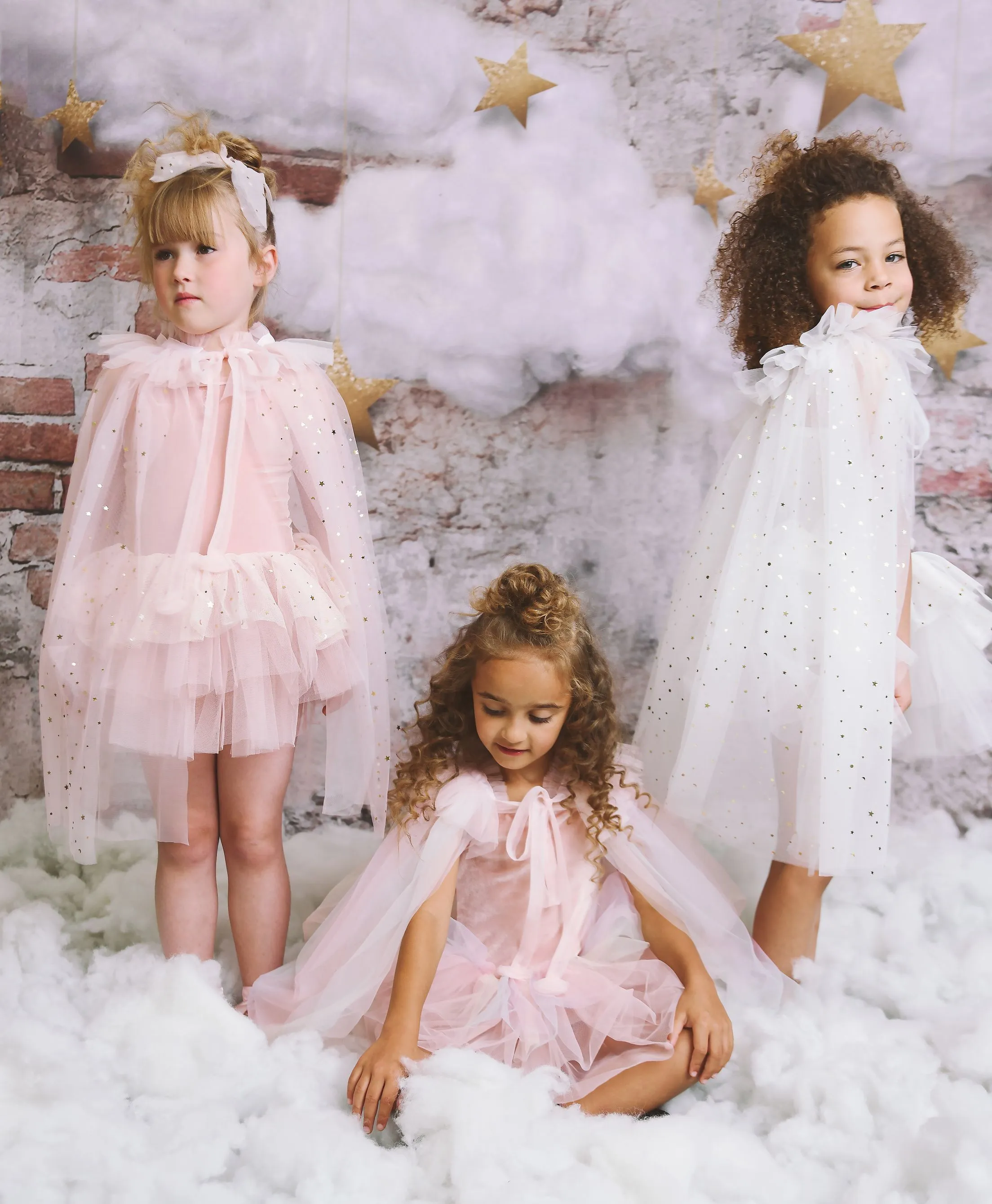 DOLLY STARS & MOON   TULLE CAPE white