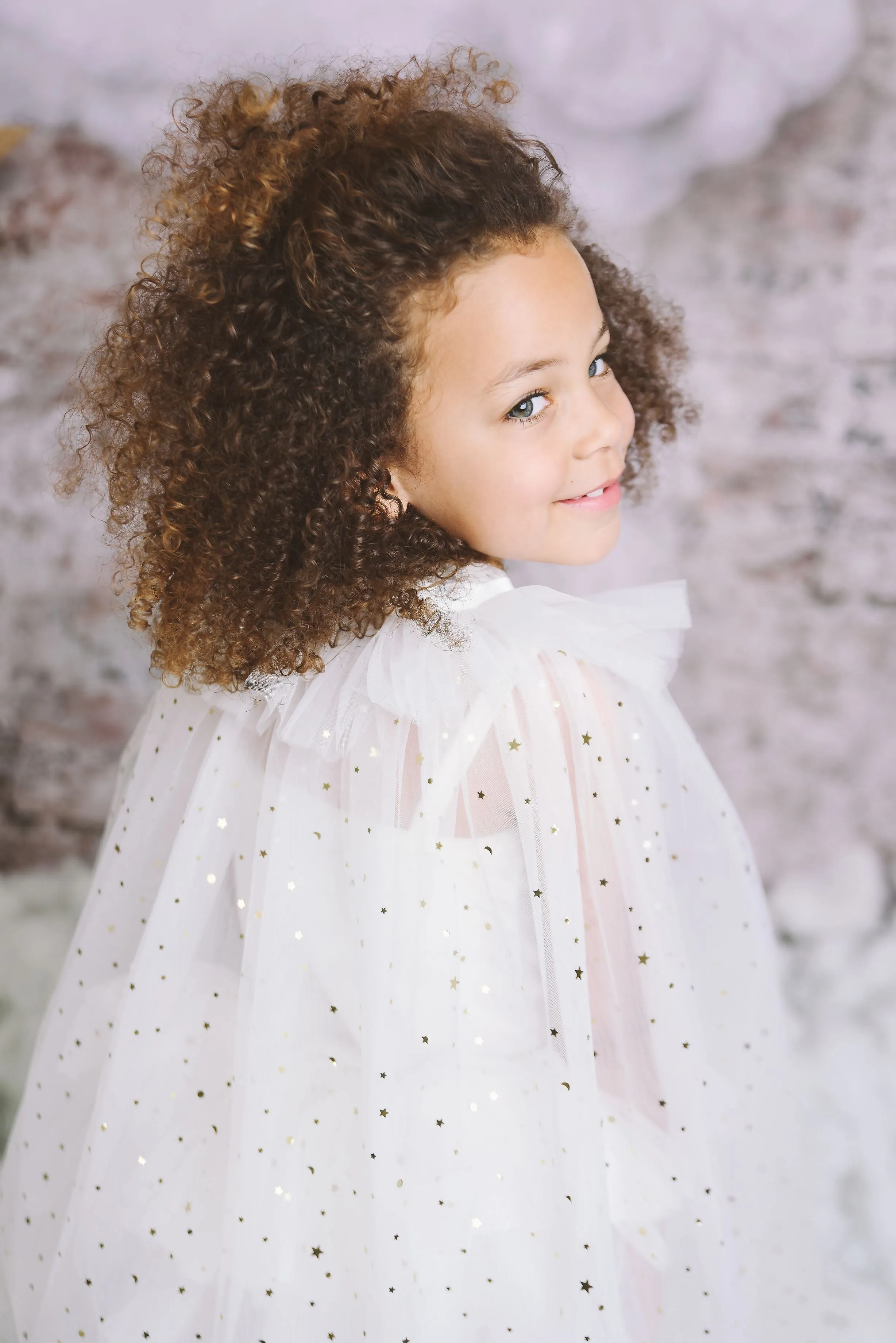 DOLLY STARS & MOON   TULLE CAPE white