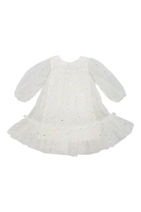 DOLLY STARS & MOON   TULLE EMPRESS DRESS white