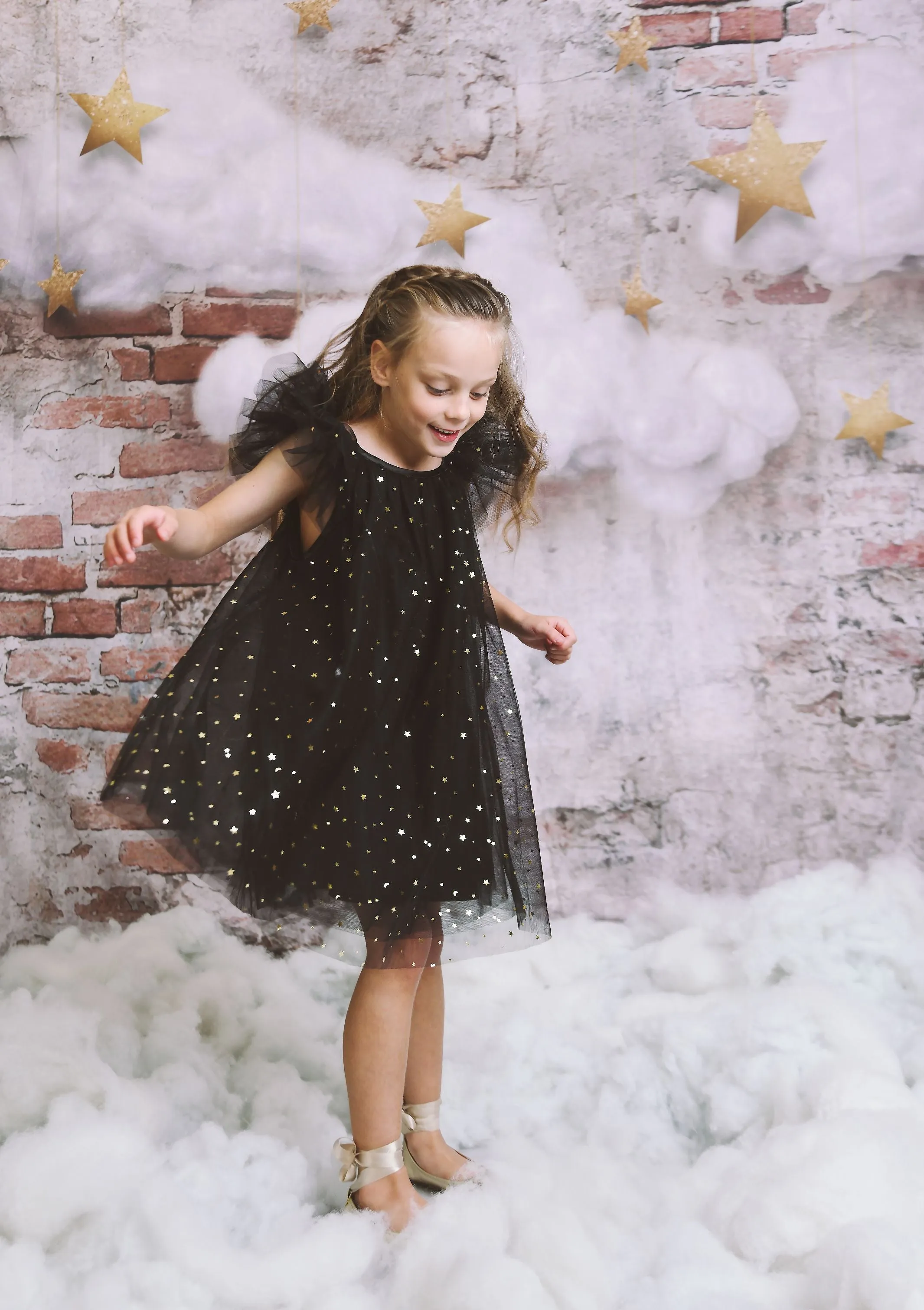 DOLLY STARS & MOON   TULLE FAIRY DRESS black