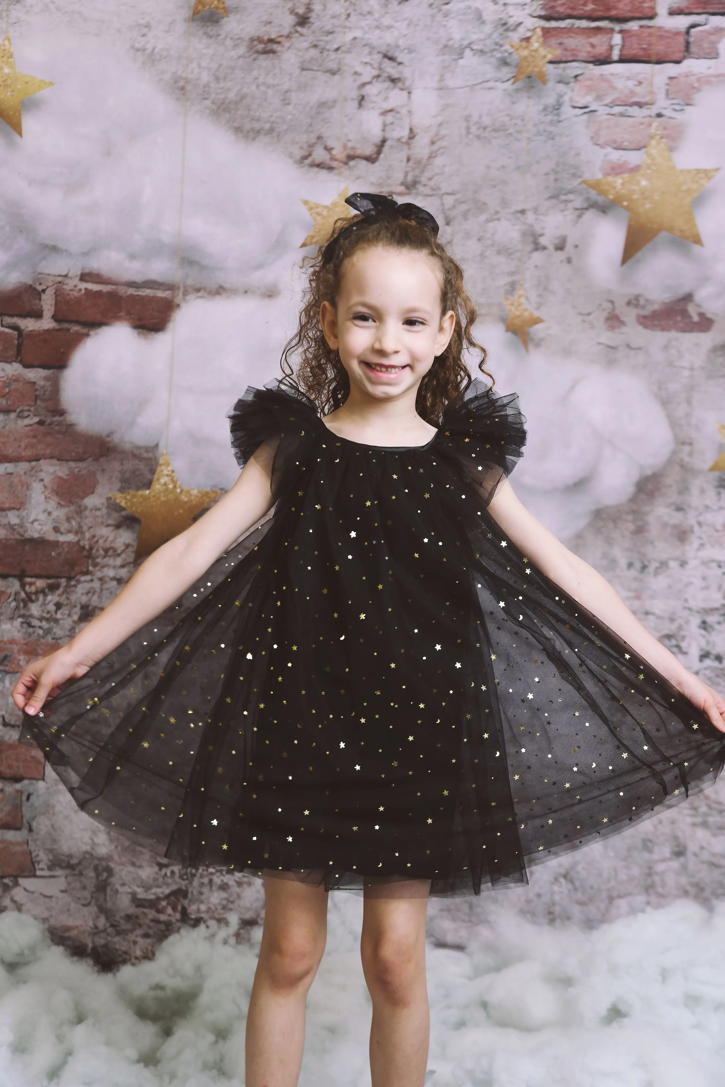 DOLLY STARS & MOON   TULLE FAIRY DRESS black