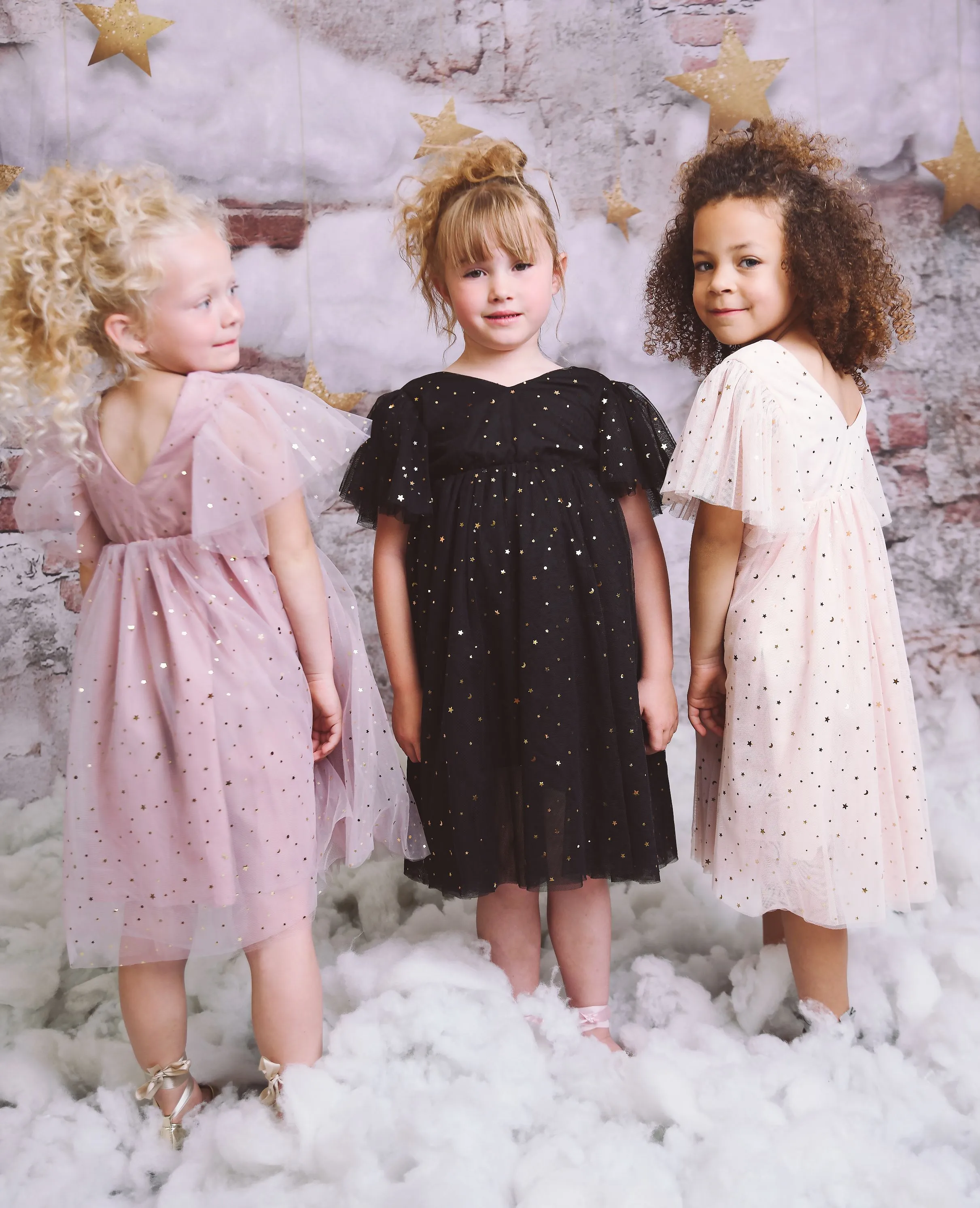 DOLLY  STARS & MOON   TULLE PRINCESS DRESS black