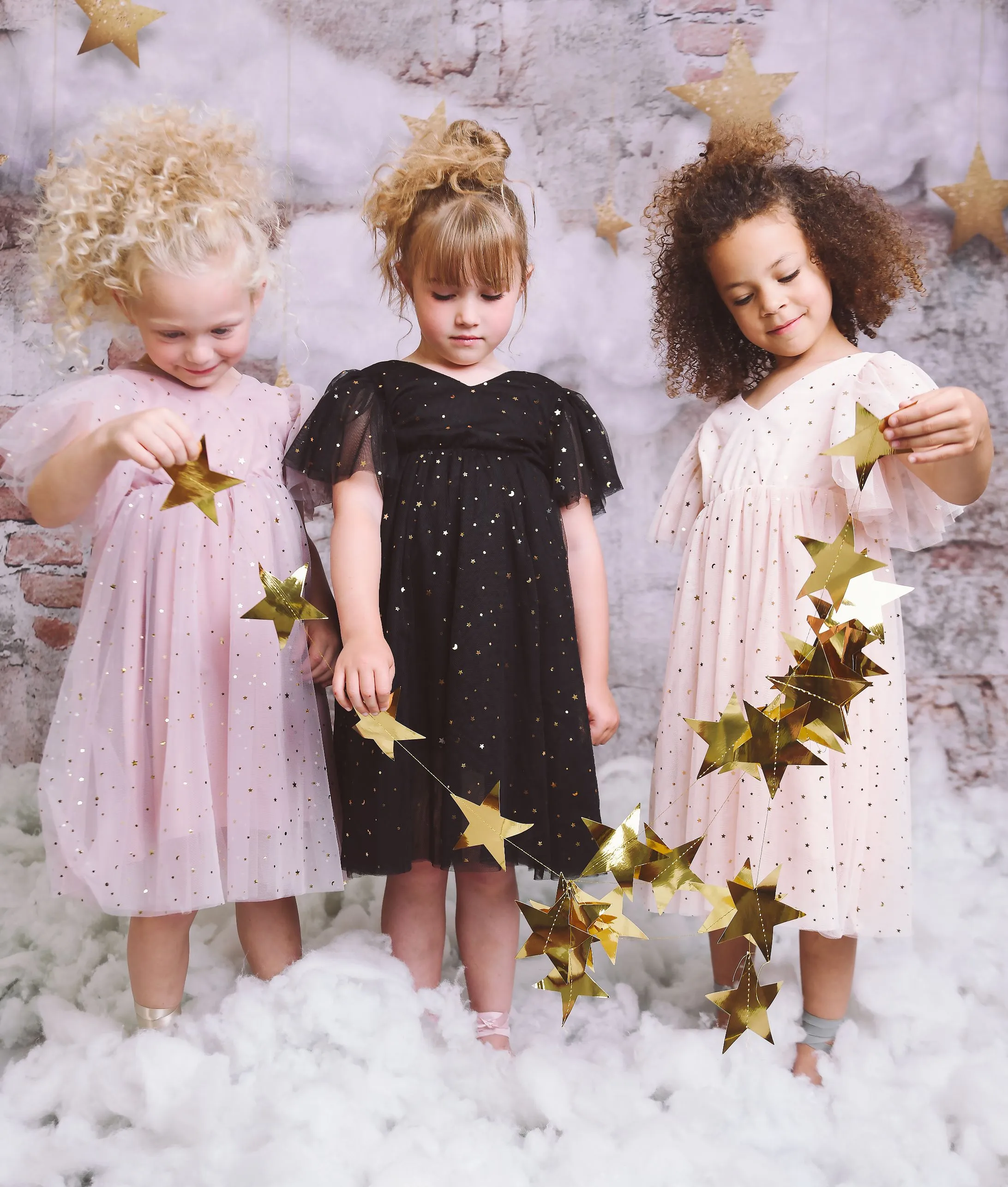 DOLLY  STARS & MOON   TULLE PRINCESS DRESS black