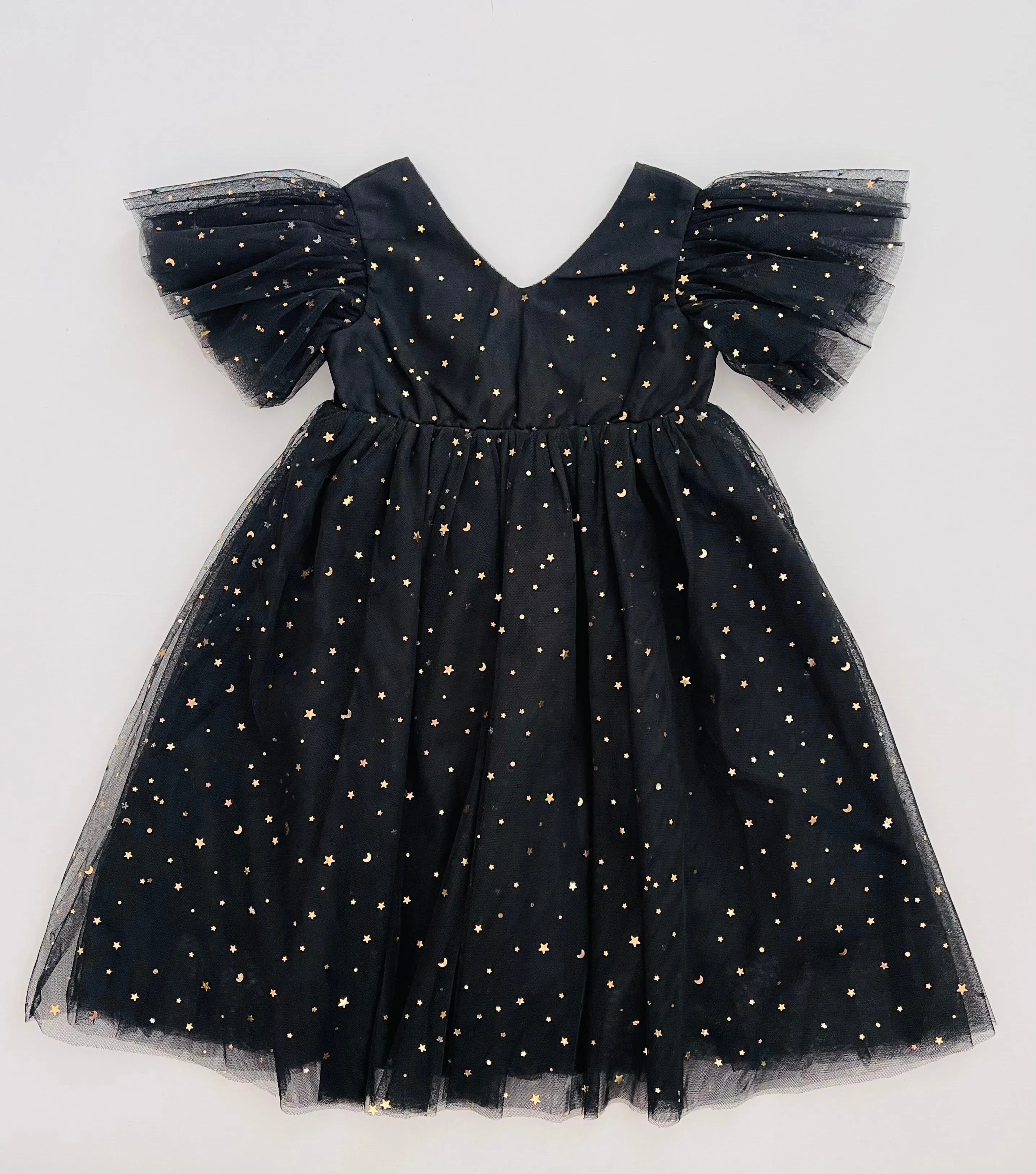 DOLLY  STARS & MOON   TULLE PRINCESS DRESS black