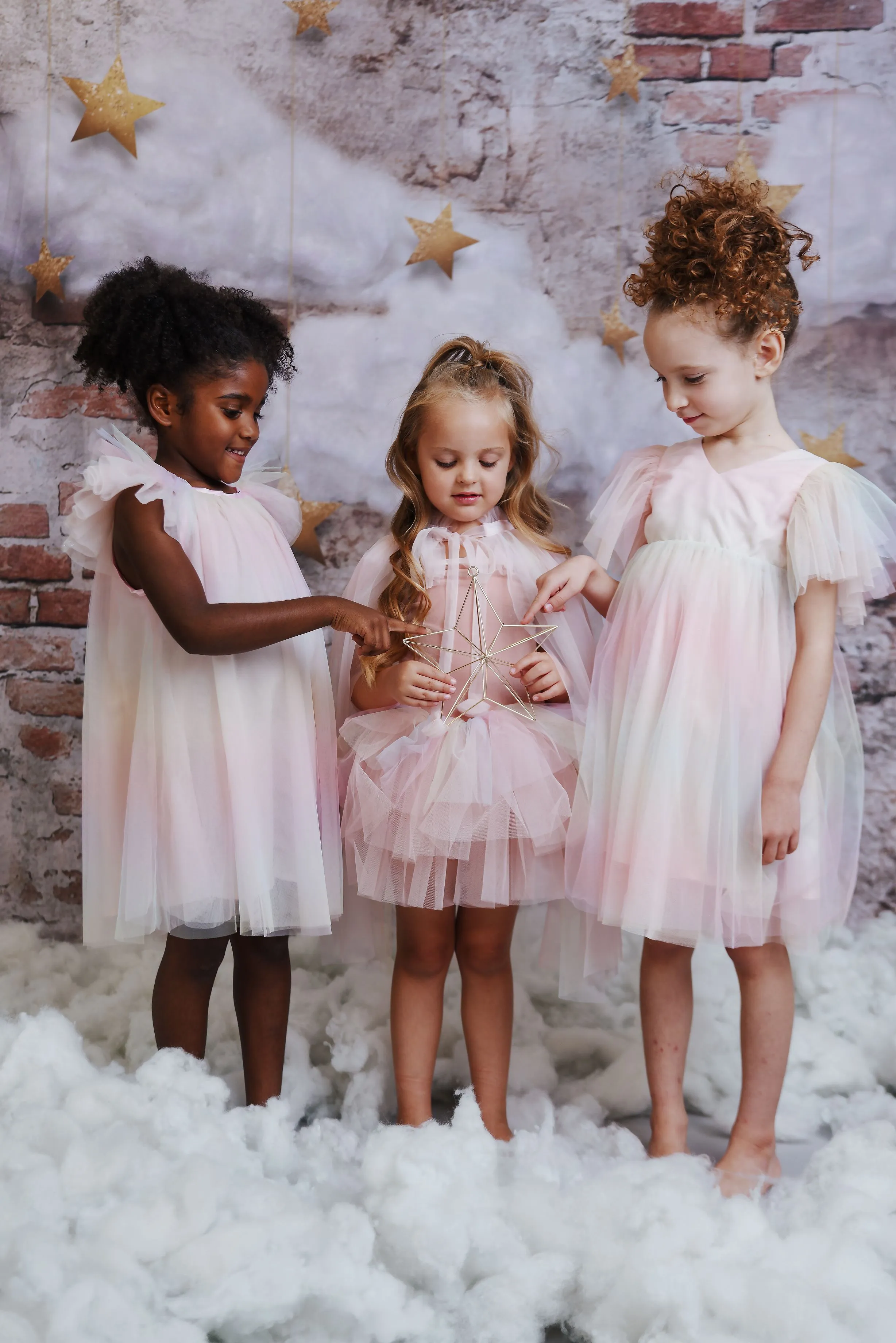 DOLLY UNICORN RAINBOW PASTELS   TULLE FAIRY DRESS rainbow