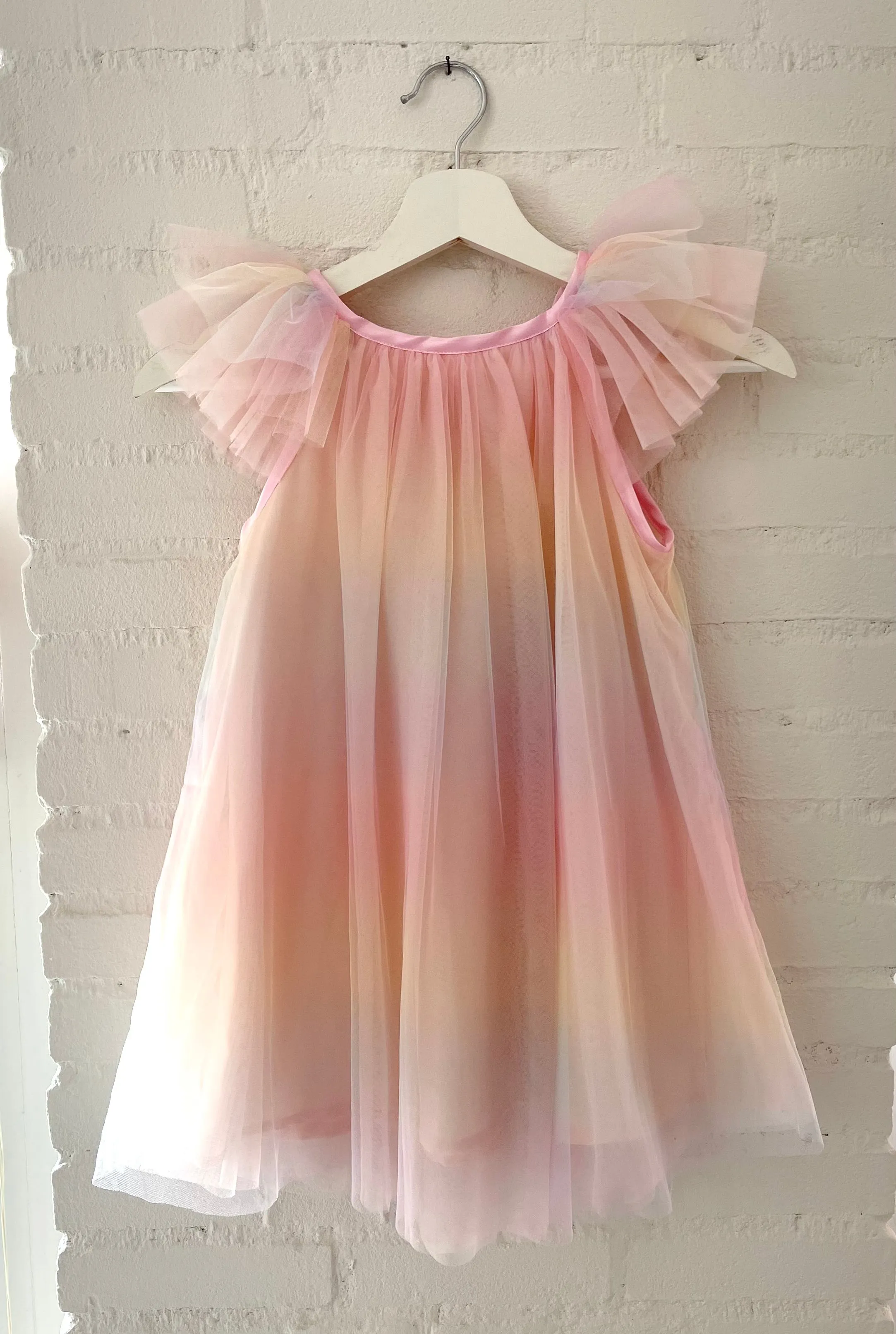 DOLLY UNICORN RAINBOW PASTELS   TULLE FAIRY DRESS rainbow