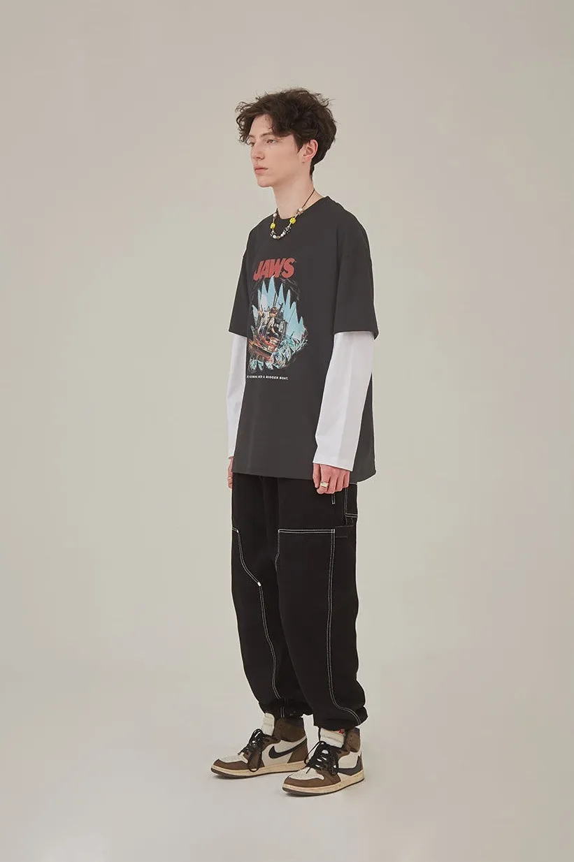 DOMINANT  |Crew Neck Unisex Street Style Cotton Short Sleeves Oversized