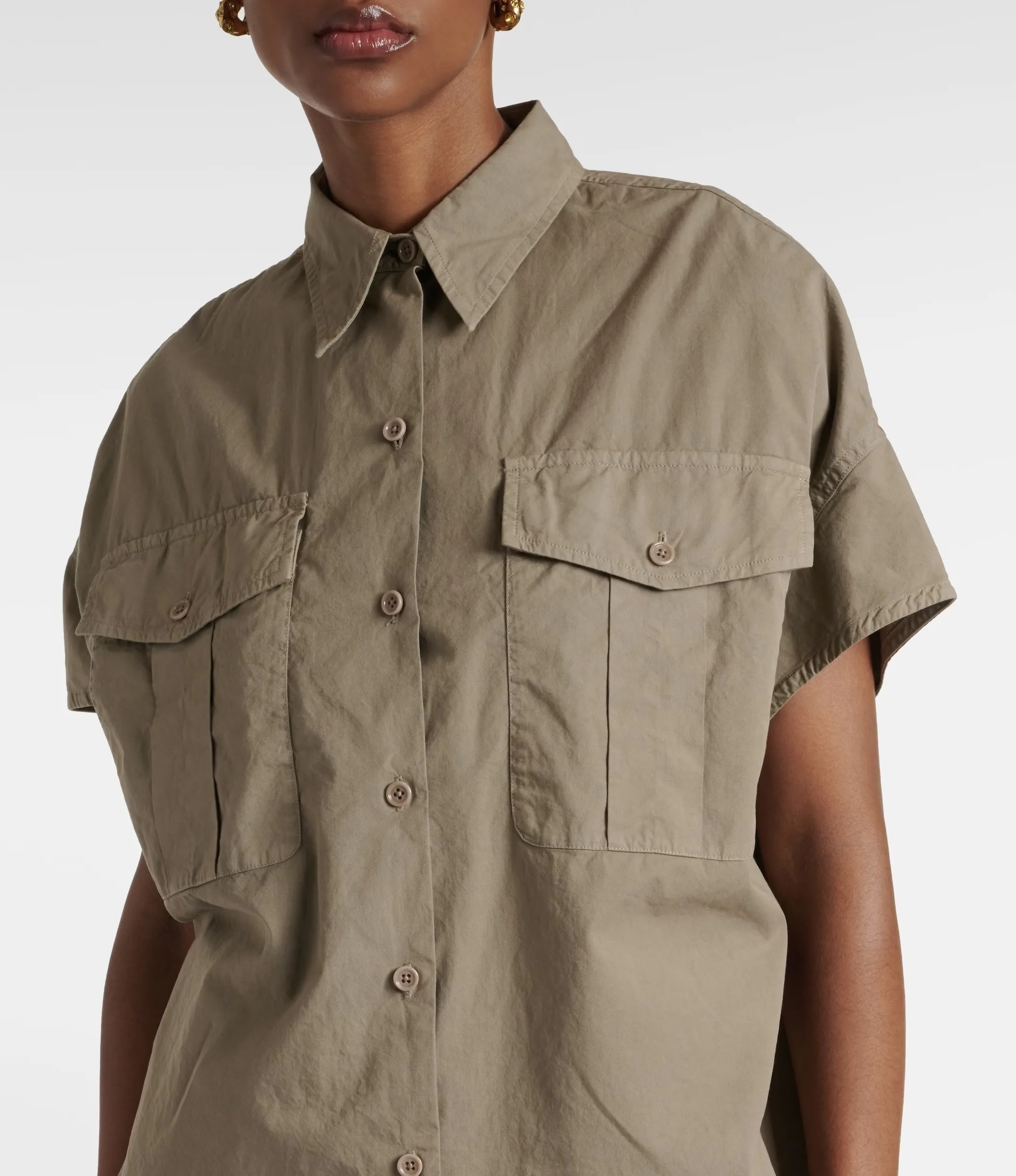 Dries Van Noten  |Casual Style Plain Cotton Short Sleeves Oversized