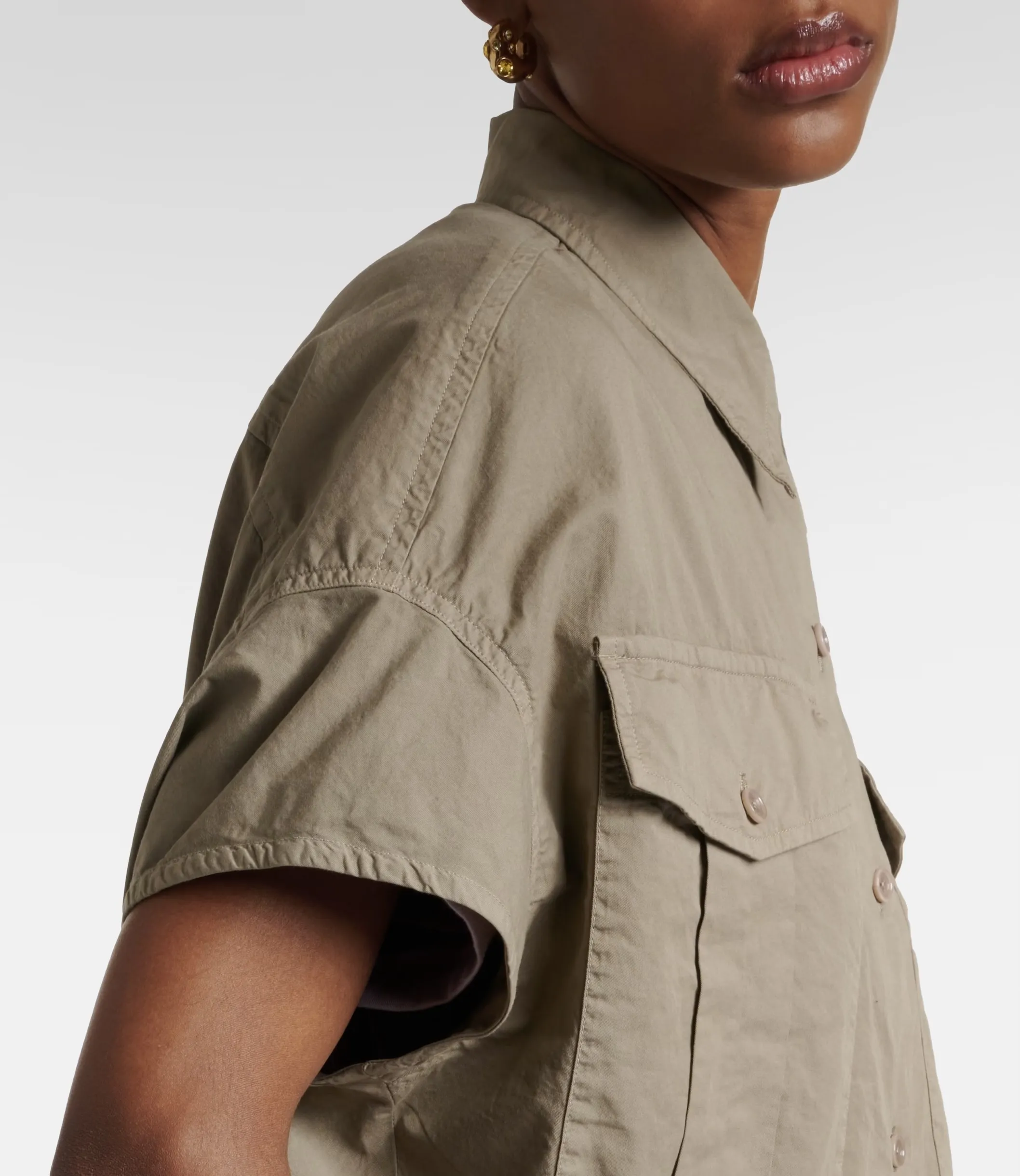 Dries Van Noten  |Casual Style Plain Cotton Short Sleeves Oversized