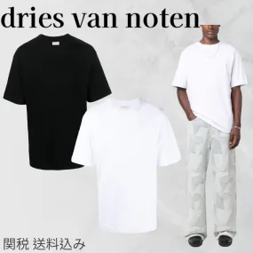 Dries Van Noten  |Street Style Plain Cotton Short Sleeves Oversized Designers