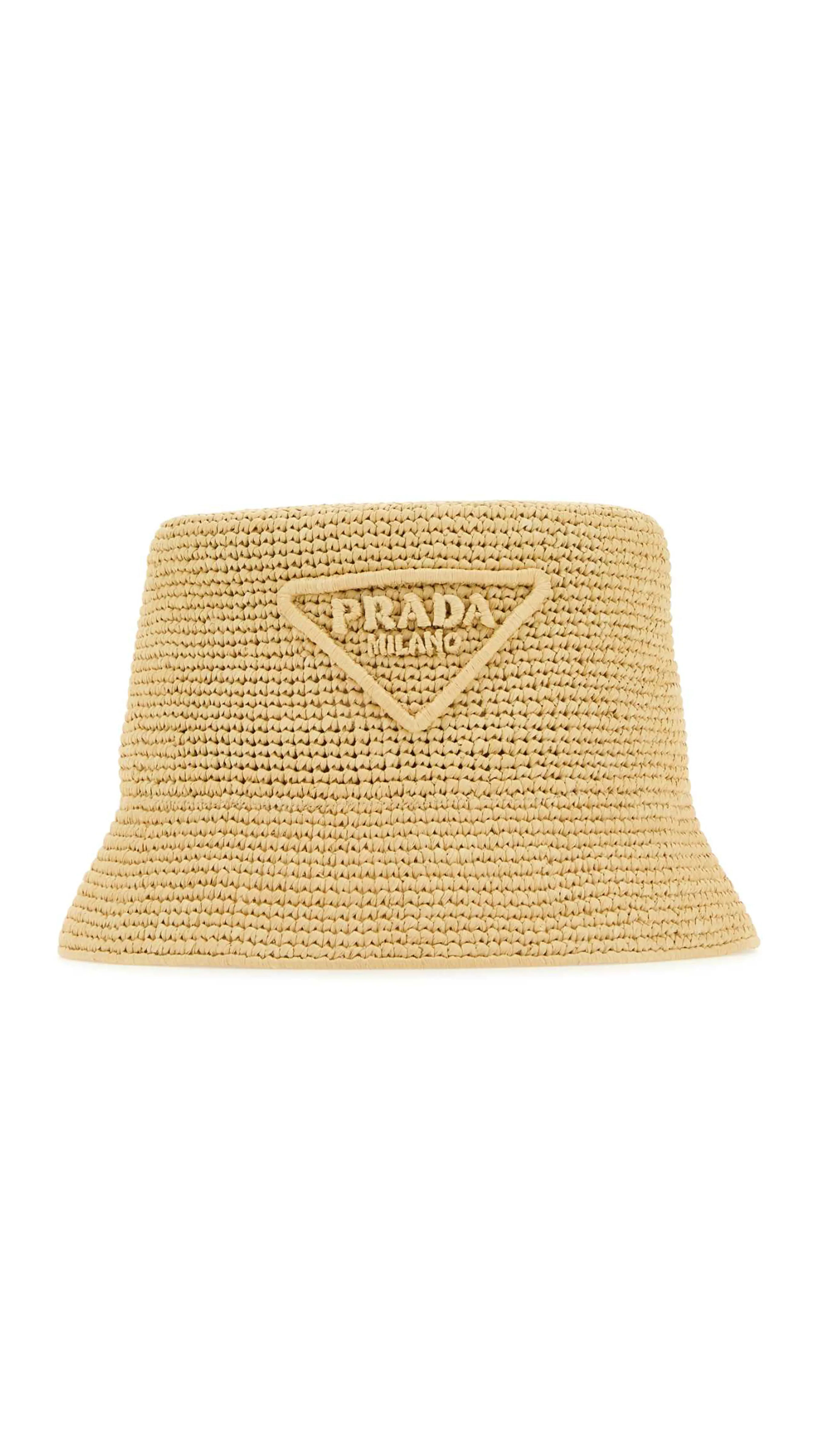 Drill Raffia Bucket Hat - Natural